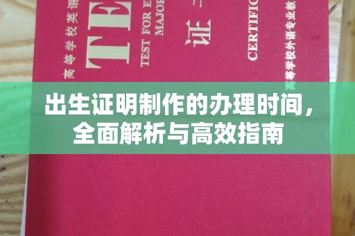乌海出生证明制作的办理时间，全面解析与高效指南