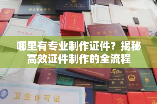 乌海哪里有专业制作证件？揭秘高效证件制作的全流程