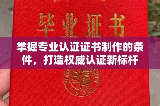 乌海掌握专业认证证书制作的条件，打造权威认证新标杆